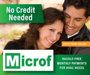 No credit needed. Apply now online for Microf monthly HVAC payments.
